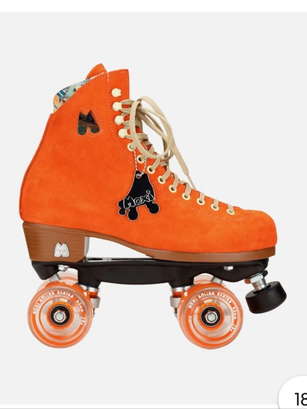 Moxi Lolly Clementine Orange Suede Leather Quad Fashion Roller Skates